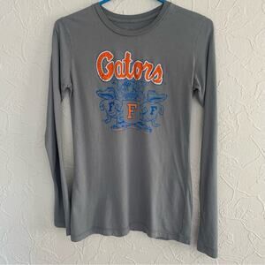WOMENS MY U LONGSLEEVE FLORIDA GATORS RHINESTONE LOGO GRAY SHIRT SIZE LARGE SOFT